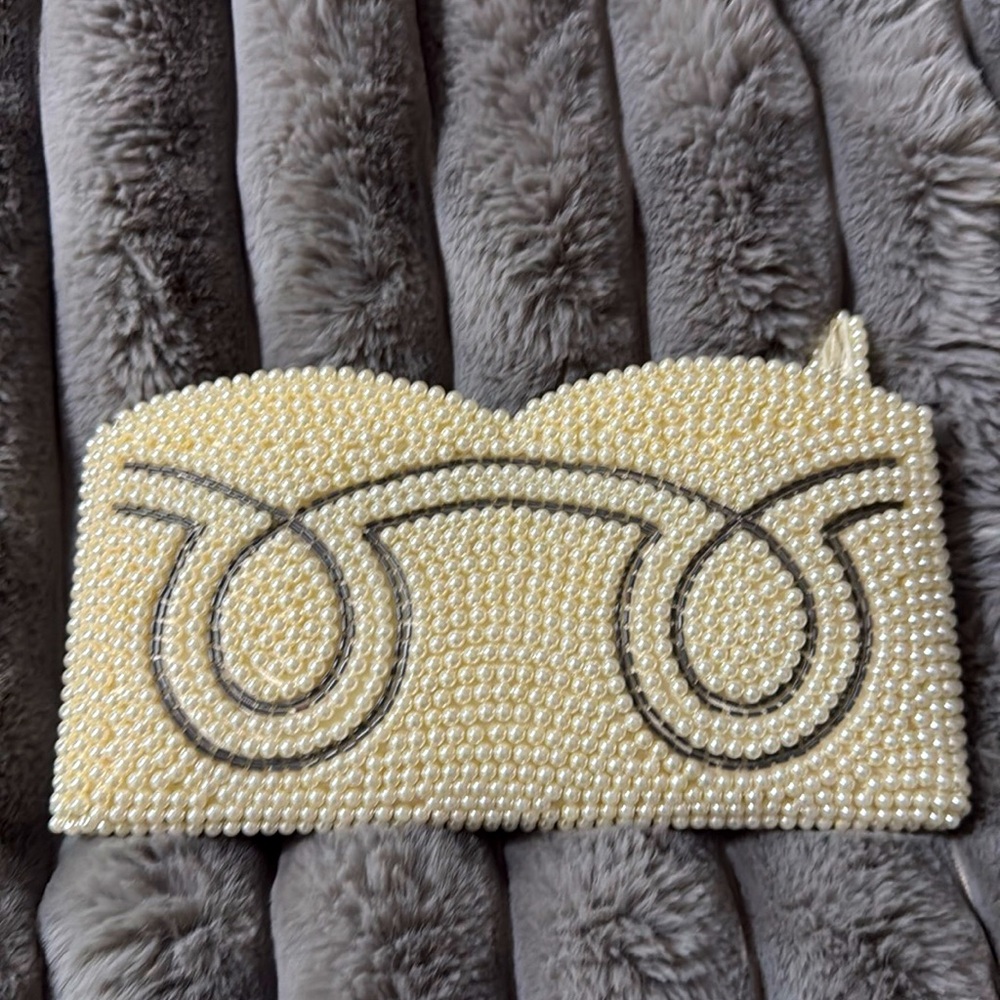 Vintage pearl clutch. Made in Japan